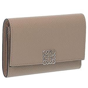 LOEWE 二つ折り長財布 アナグラム マイア レザー シルバー レディース LOEWE 二つ折り長財布 アナグラム マイア レザー シルバー